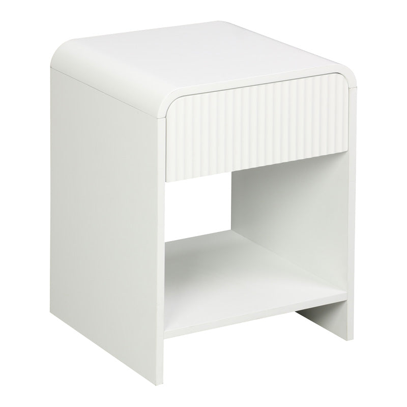 Κομοδίνο Lemperto  MDF σε λευκή απόχρωση 40x40x53εκ - Pakobazaar