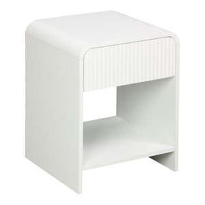 Κομοδίνο Lemperto  MDF σε λευκή απόχρωση 40x40x53εκ - Pakobazaar