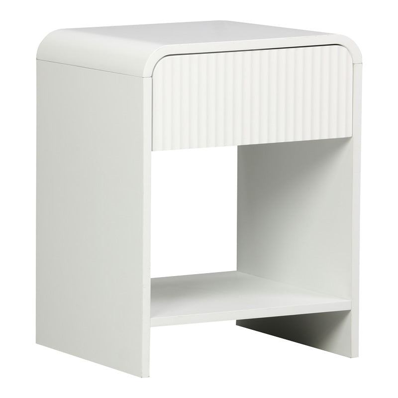 Κομοδίνο Lemperto  MDF σε λευκή απόχρωση 40x40x53εκ - Pakobazaar