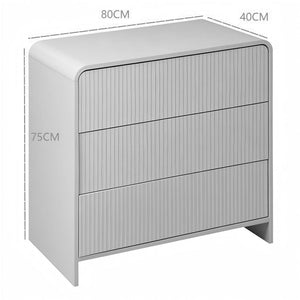 Συρταριέρα Zeplen  MDF σε λευκή απόχρωση 80x40x75εκ - Pakobazaar