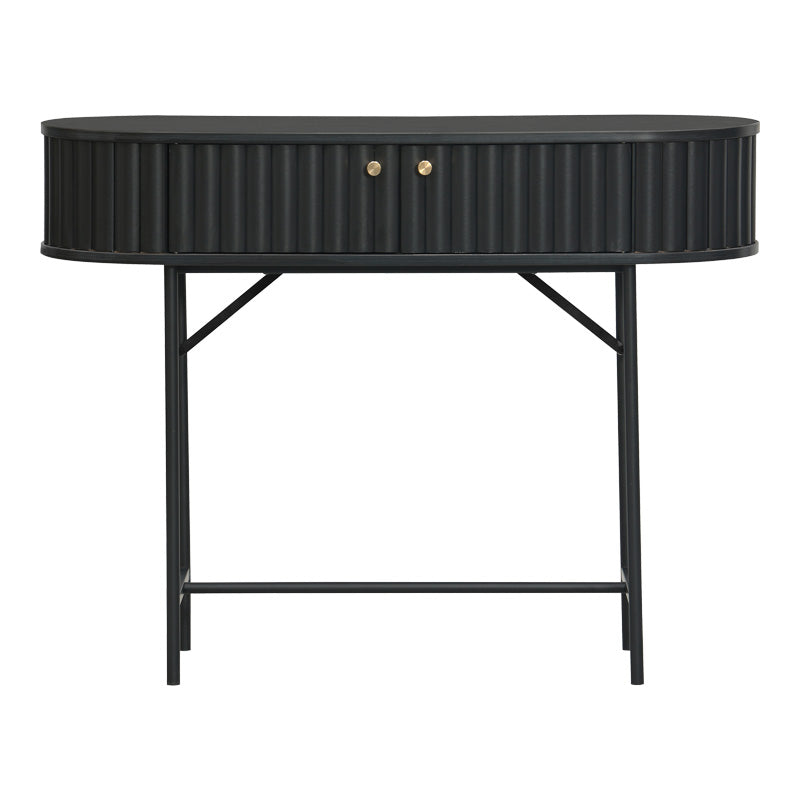 Κονσόλα Zakro  MDF-μέταλλο σε μαύρη απόχρωση 100x35x75εκ - Pakobazaar