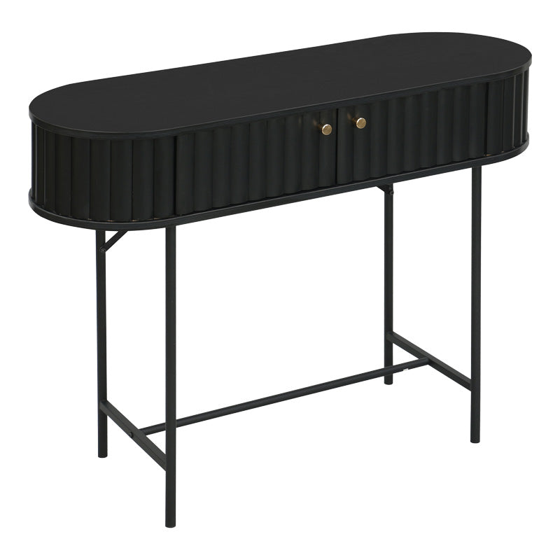 Κονσόλα Zakro  MDF-μέταλλο σε μαύρη απόχρωση 100x35x75εκ - Pakobazaar