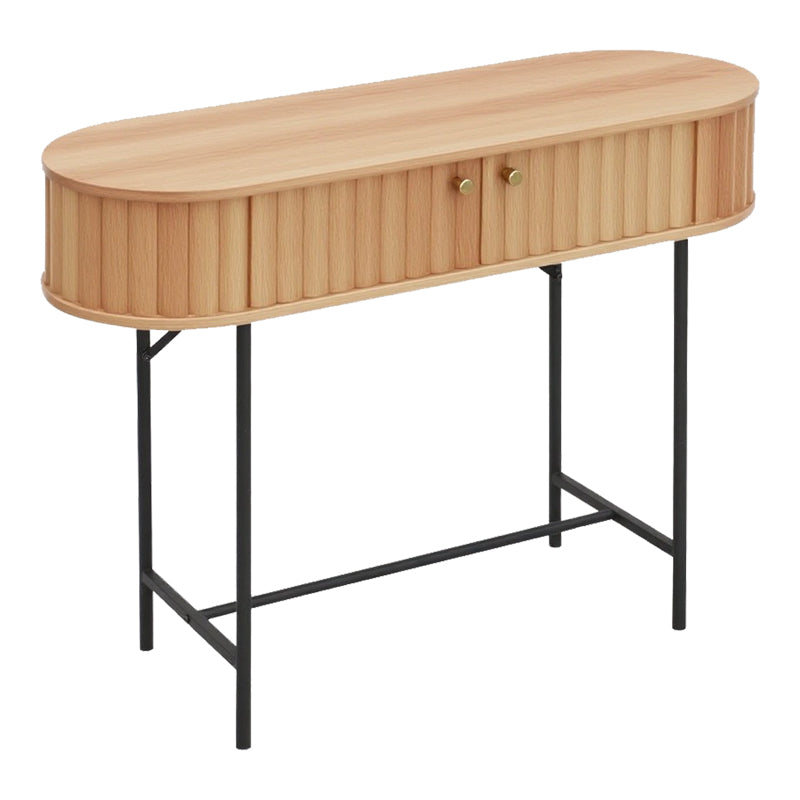 Κονσόλα Zakro  MDF-μέταλλο σε oak απόχρωση 80x30x70εκ - Image 2