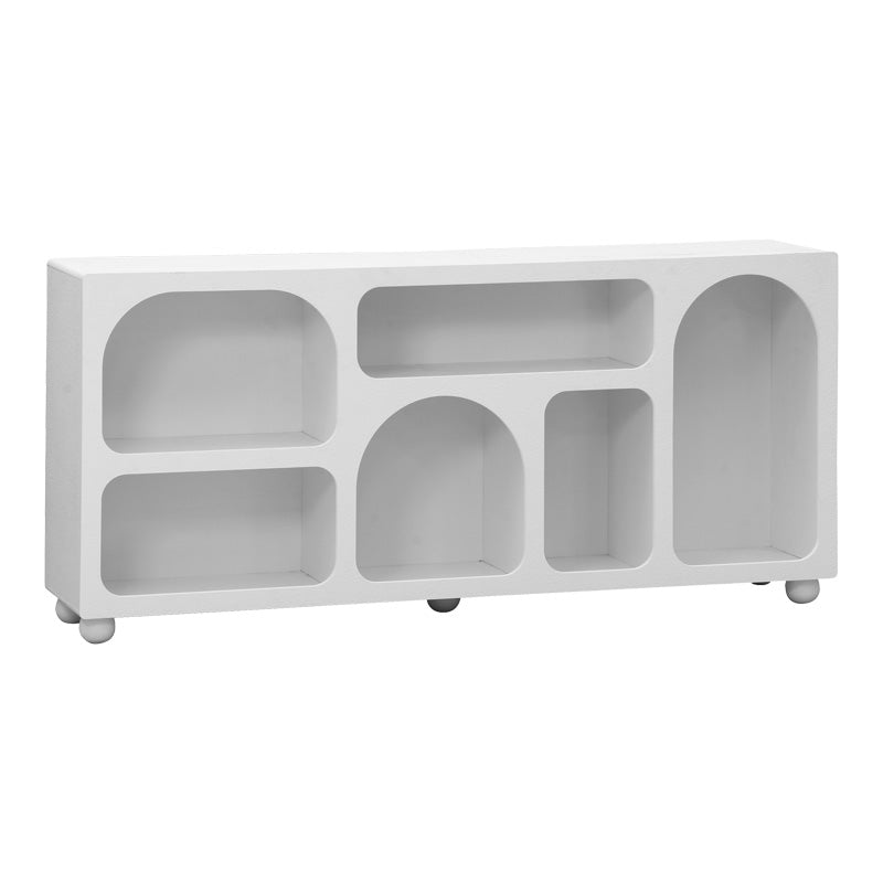 Μπουφές Emersi  με ράφια mdf σε λευκή απόχρωση 164x34x76εκ - Pakobazaar