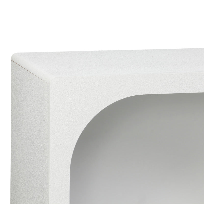 Μπουφές Emersi  με ράφια mdf σε λευκή απόχρωση 164x34x76εκ - Pakobazaar