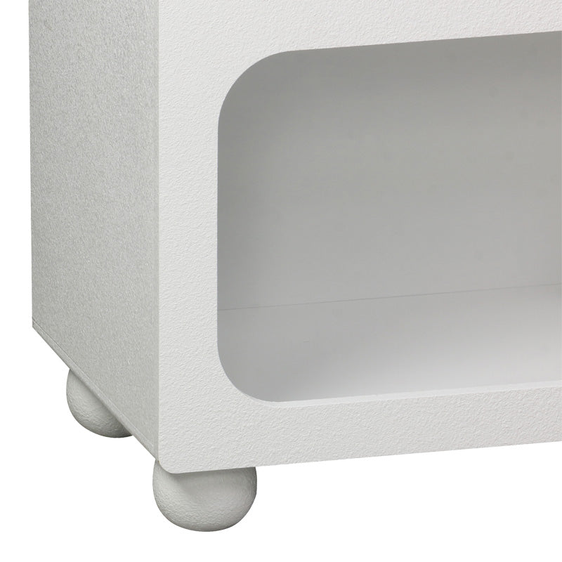 Μπουφές Emersi  με ράφια mdf σε λευκή απόχρωση 164x34x76εκ - Pakobazaar