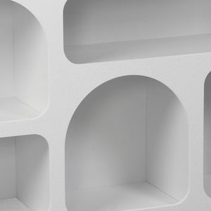 Μπουφές Emersi  με ράφια mdf σε λευκή απόχρωση 164x34x76εκ - Pakobazaar