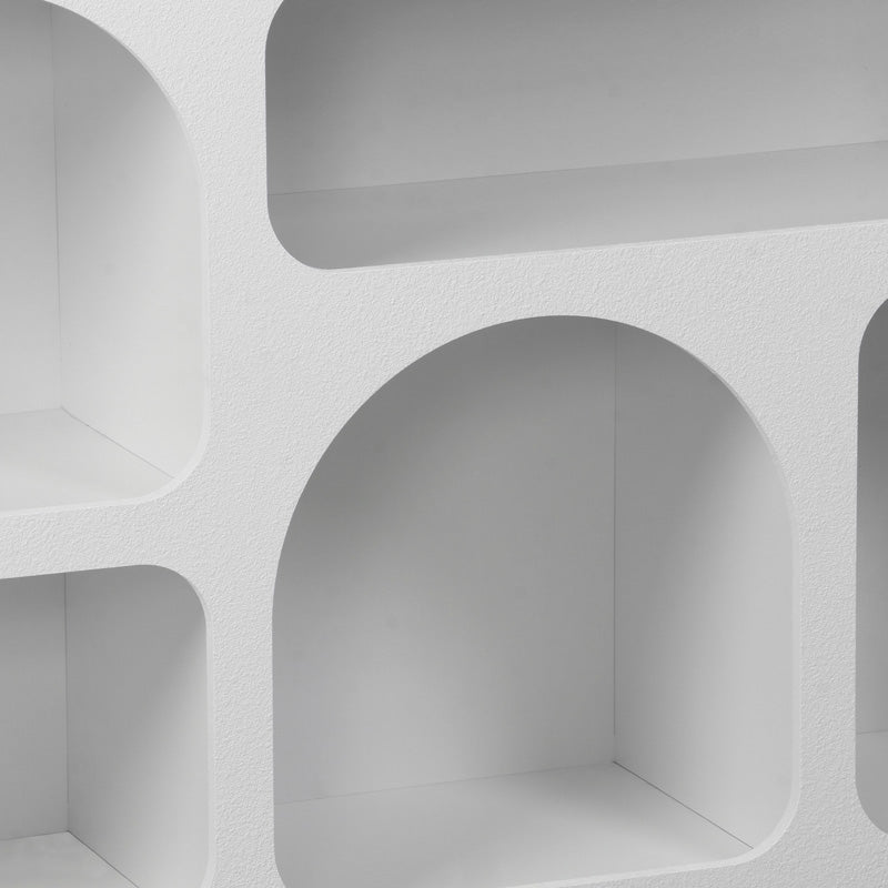Μπουφές Emersi  με ράφια mdf σε λευκή απόχρωση 164x34x76εκ - Pakobazaar