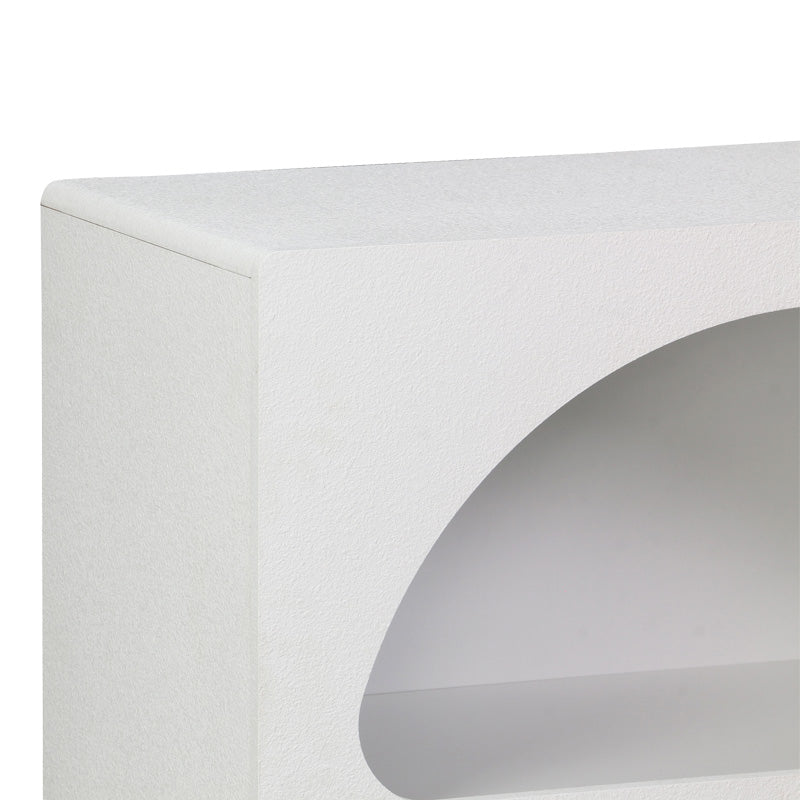 Βιβλιοθήκη-ραφιέρα Emersi  mdf σε λευκή απόχρωση 70x35x100εκ - Pakobazaar