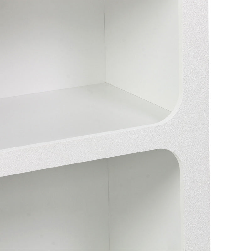 Βιβλιοθήκη-ραφιέρα Emersi  mdf σε λευκή απόχρωση 70x35x100εκ - Pakobazaar
