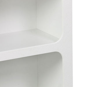 Βιβλιοθήκη-ραφιέρα Emersi  mdf σε λευκή απόχρωση 70x35x100εκ - Pakobazaar