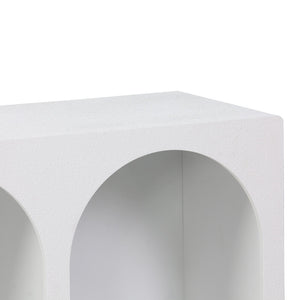 Μπουφές Emersi  με ράφια mdf σε λευκή απόχρωση 120x35x76εκ - Pakobazaar