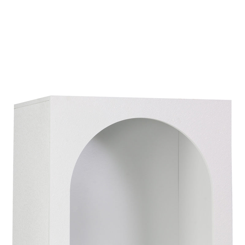 Βιβλιοθήκη Emersi  mdf σε λευκή απόχρωση 48x35x180εκ - Pakobazaar