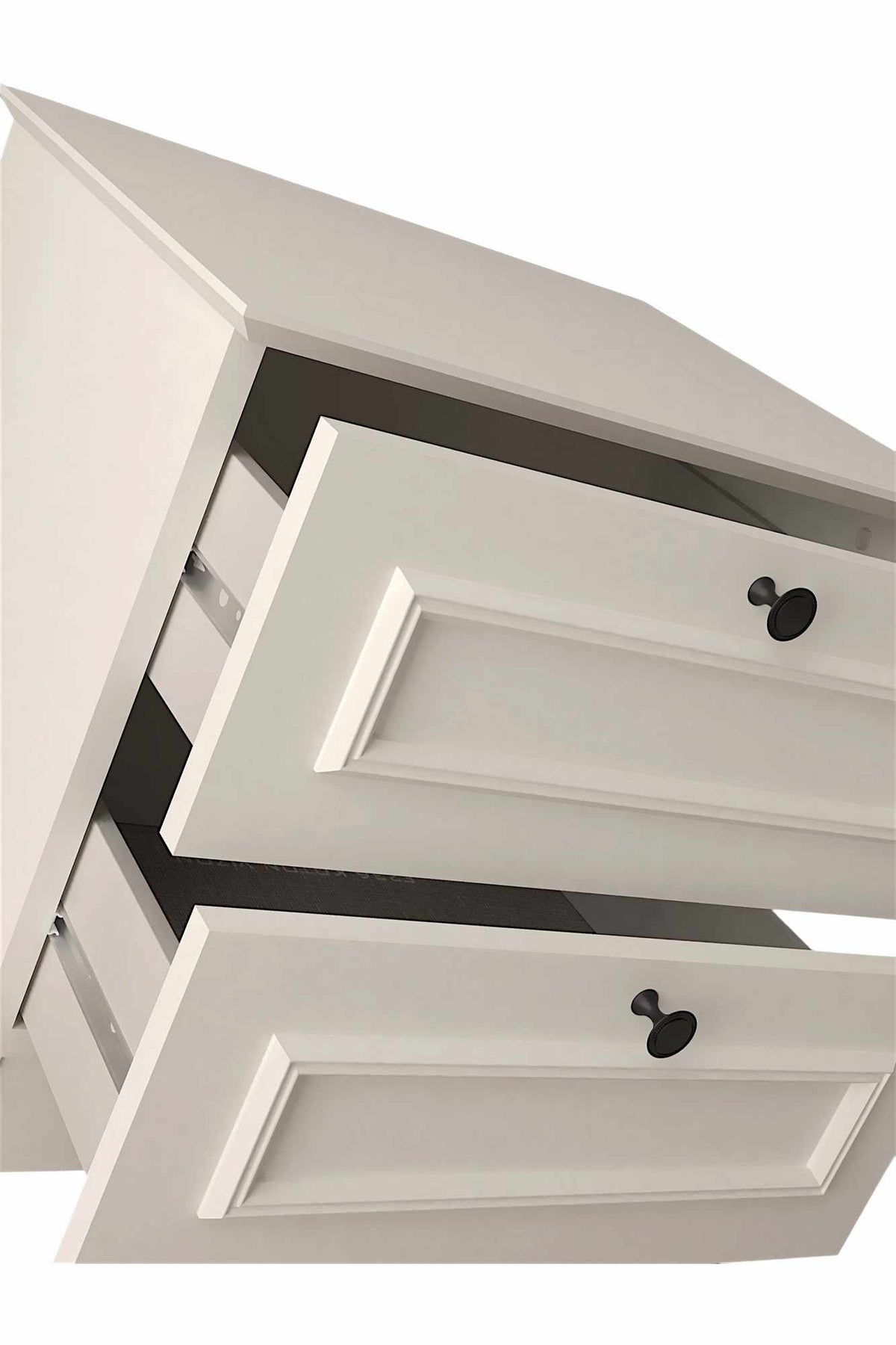 Κομοδίνο Athani Λευκό 52x43x51 εκ. Μελαμίνης