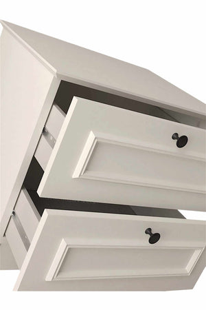 Κομοδίνο Athani Λευκό 52x43x51 εκ. Μελαμίνης
