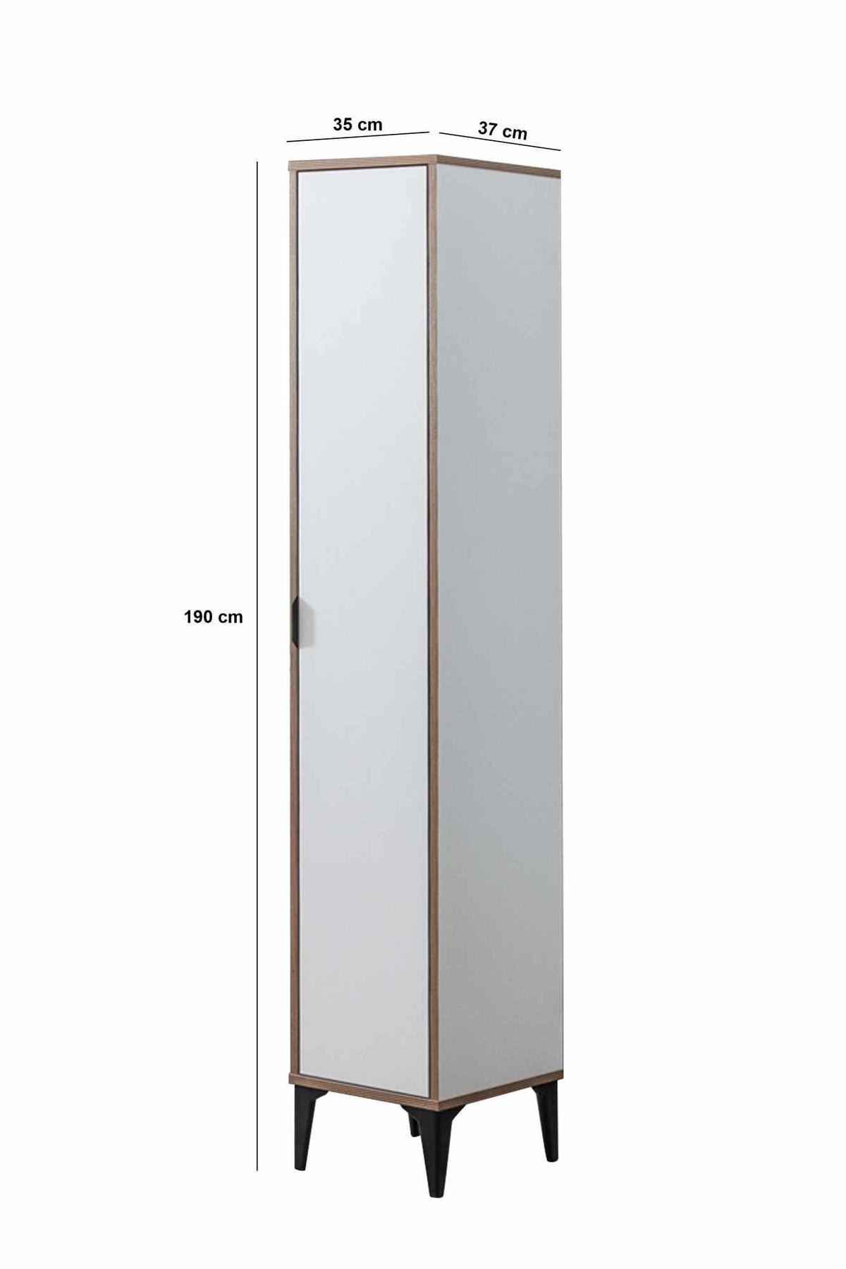 Στήλη Αποθήκευσης Longos Λευκό 35x37x190 εκ. Μελαμίνης
