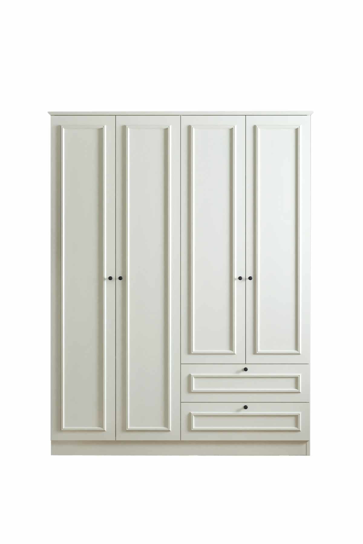 Ντουλάπα Athani Λευκό 140x54x210 εκ. Μελαμίνης