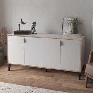 Μπουφές Longos Λευκό 160x44x80 εκ. Μελαμίνης - Pakobazaar