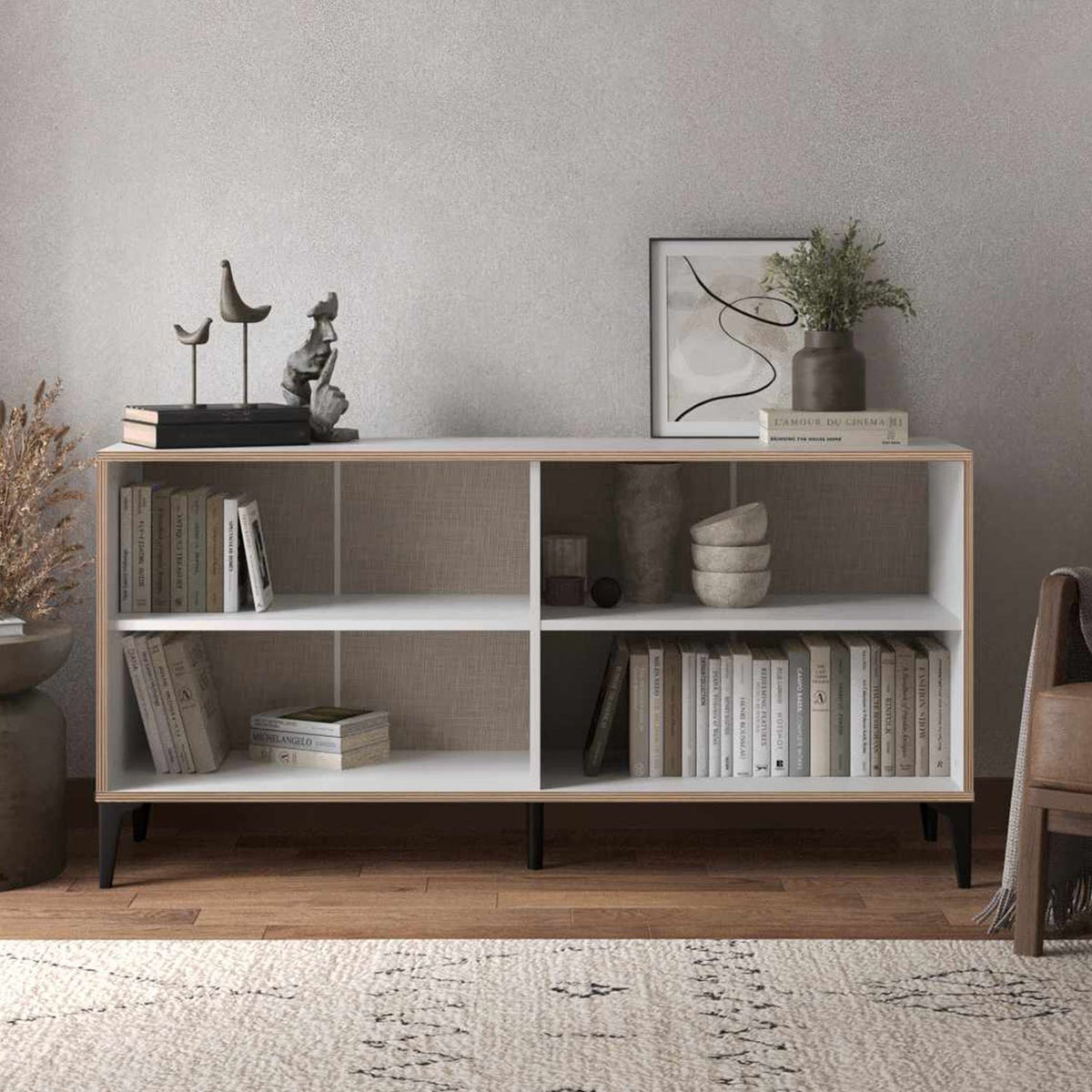 Μπουφές Longos Λευκό 160x44x80 εκ. Μελαμίνης - Pakobazaar