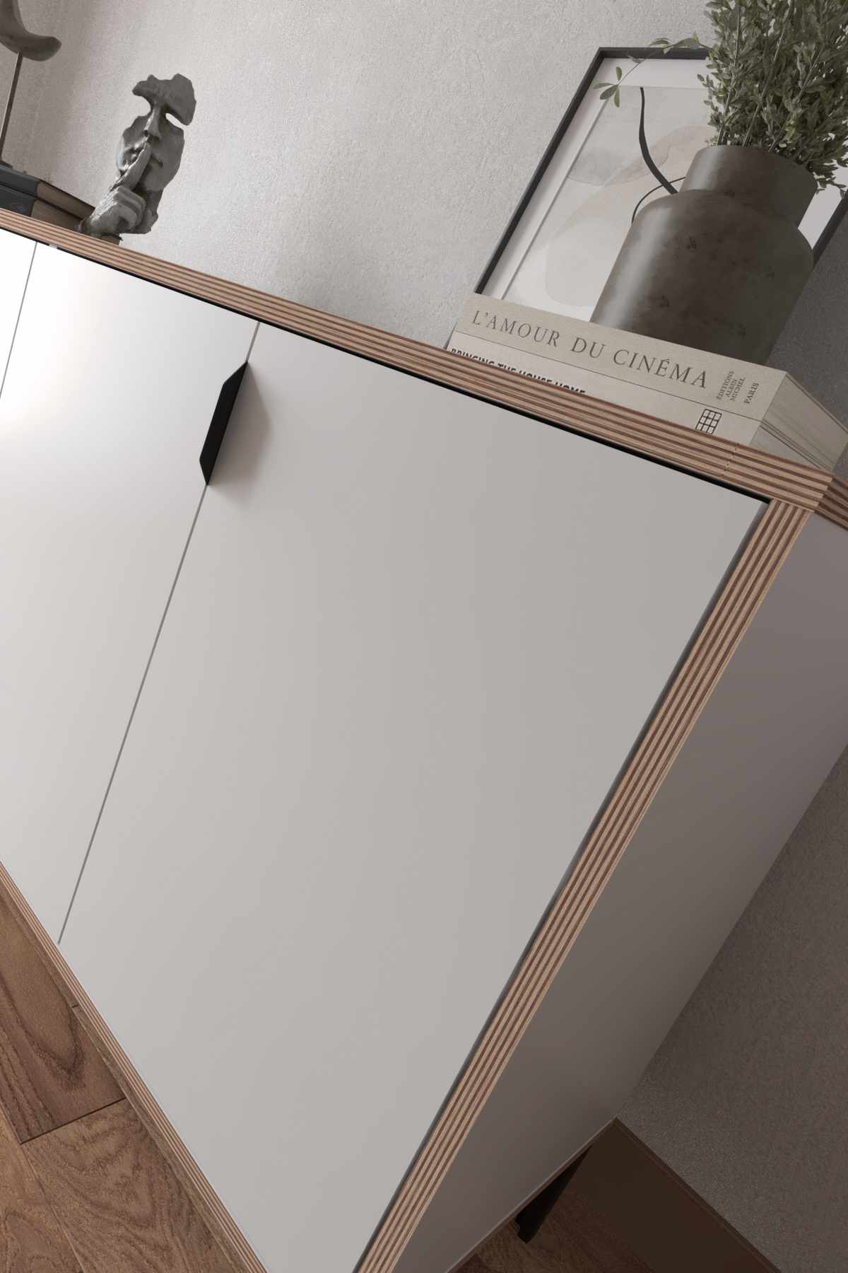 Μπουφές Longos Λευκό 160x44x80 εκ. Μελαμίνης - Pakobazaar