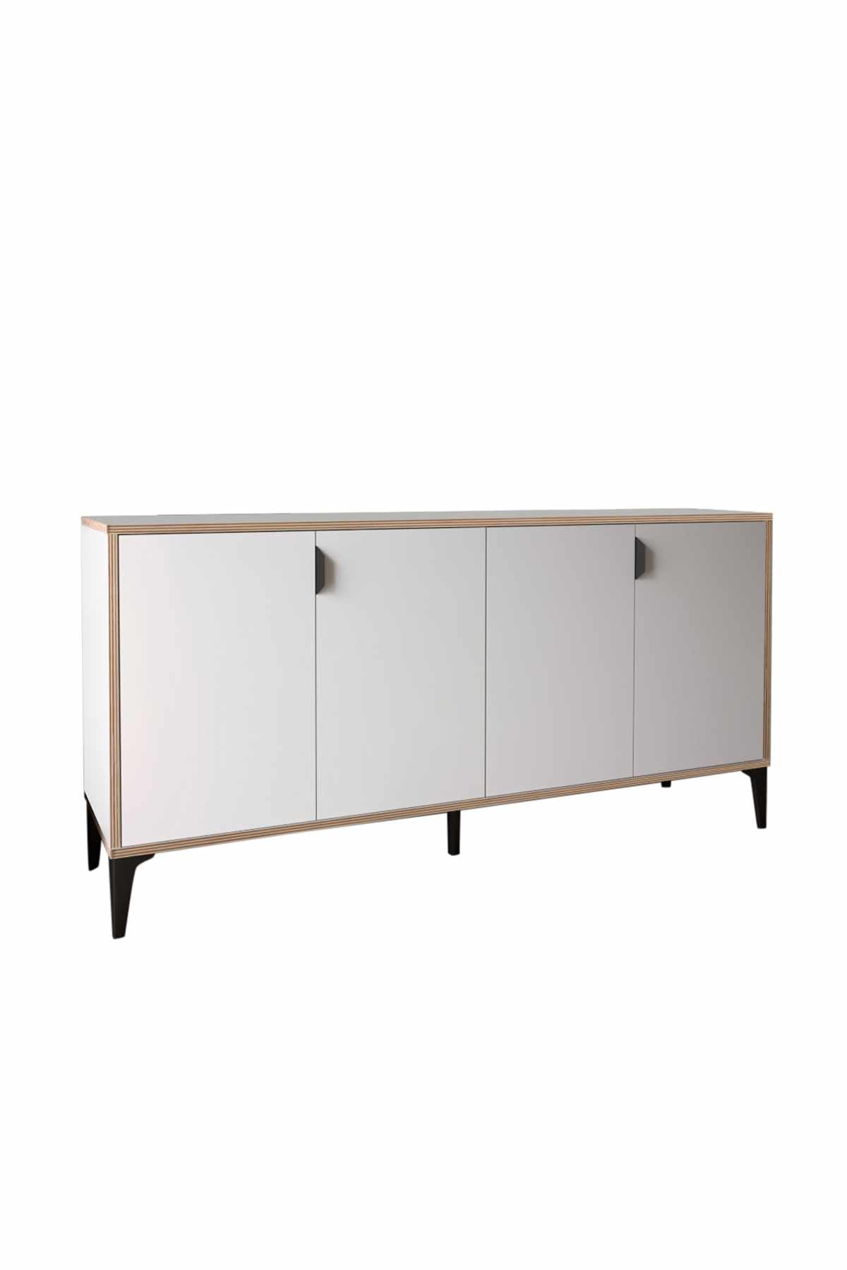 Μπουφές Longos Λευκό 160x44x80 εκ. Μελαμίνης - Pakobazaar