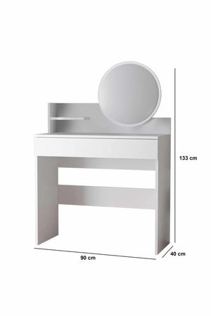 Τουαλέτα Pouri Λευκό 90x40x133 εκ. Μελαμίνης Κωδ. 1609