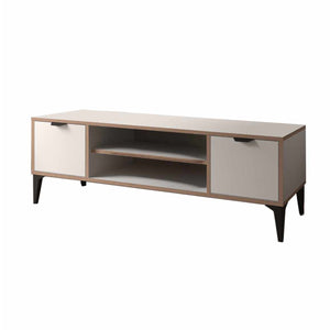 Έπιπλο Τηλεόρασης Longos Λευκό 140x35x46 εκ. Μελαμίνης - Pakobazaar