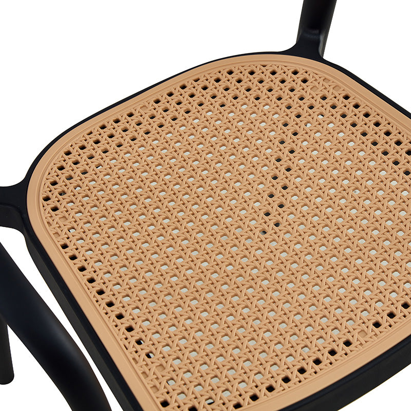 Πολυθρόνα Ember στοιβαζόμενη  με UV protection PP μπεζ-μαύρο 52.5x56.5x81εκ. - Pakobazaar