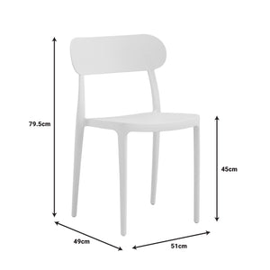 Καρέκλα Amvroan στοιβαζόμενη  με UV protection cappuccino pp 51x49x79.5εκ - Image 5