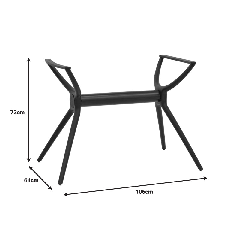 Βάση τραπεζιού Herno  λευκό pp 106x61x73εκ - Pakobazaar