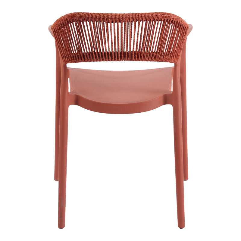 Πολυθρόνα Ankara  στοιβαζόμενη pp-pe rattan σε terracotta απόχρωση 54x55.5x77εκ - Pakobazaar