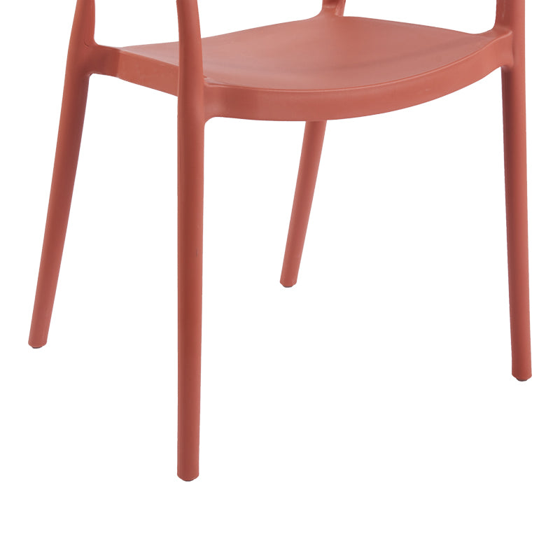 Πολυθρόνα Ankara  στοιβαζόμενη pp-pe rattan σε terracotta απόχρωση 54x55.5x77εκ - Pakobazaar