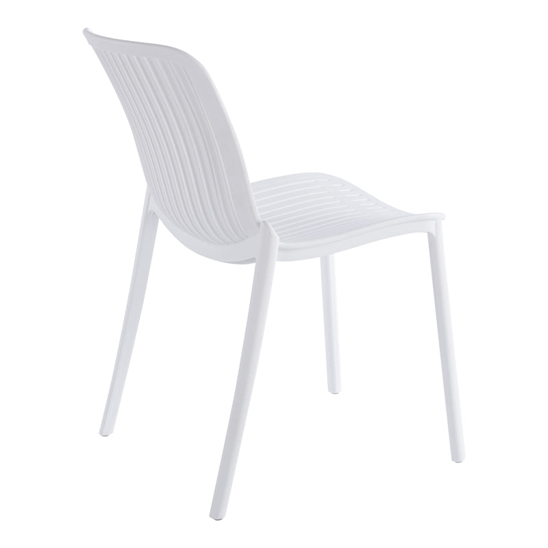 Καρέκλα Teragi στοιβαζόμενη  pp με UV protection λευκή 58x43.5x82εκ - Pakobazaar