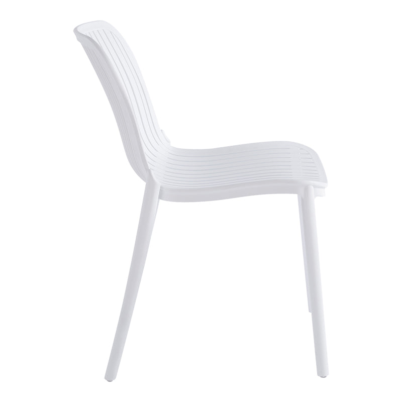 Καρέκλα Teragi στοιβαζόμενη  pp με UV protection λευκή 58x43.5x82εκ - Pakobazaar