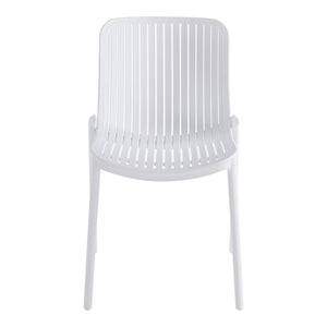 Καρέκλα Teragi στοιβαζόμενη  pp με UV protection λευκή 58x43.5x82εκ - Pakobazaar