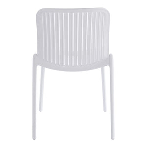 Καρέκλα Teragi στοιβαζόμενη  pp με UV protection λευκή 58x43.5x82εκ - Pakobazaar