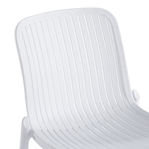 Καρέκλα Teragi στοιβαζόμενη  pp με UV protection λευκή 58x43.5x82εκ - Pakobazaar