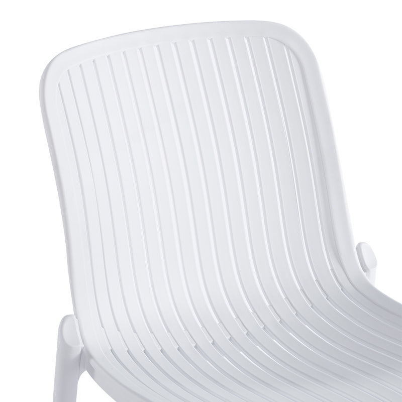Καρέκλα Teragi στοιβαζόμενη  pp με UV protection λευκή 58x43.5x82εκ - Pakobazaar