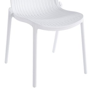 Καρέκλα Teragi στοιβαζόμενη  pp με UV protection λευκή 58x43.5x82εκ - Pakobazaar
