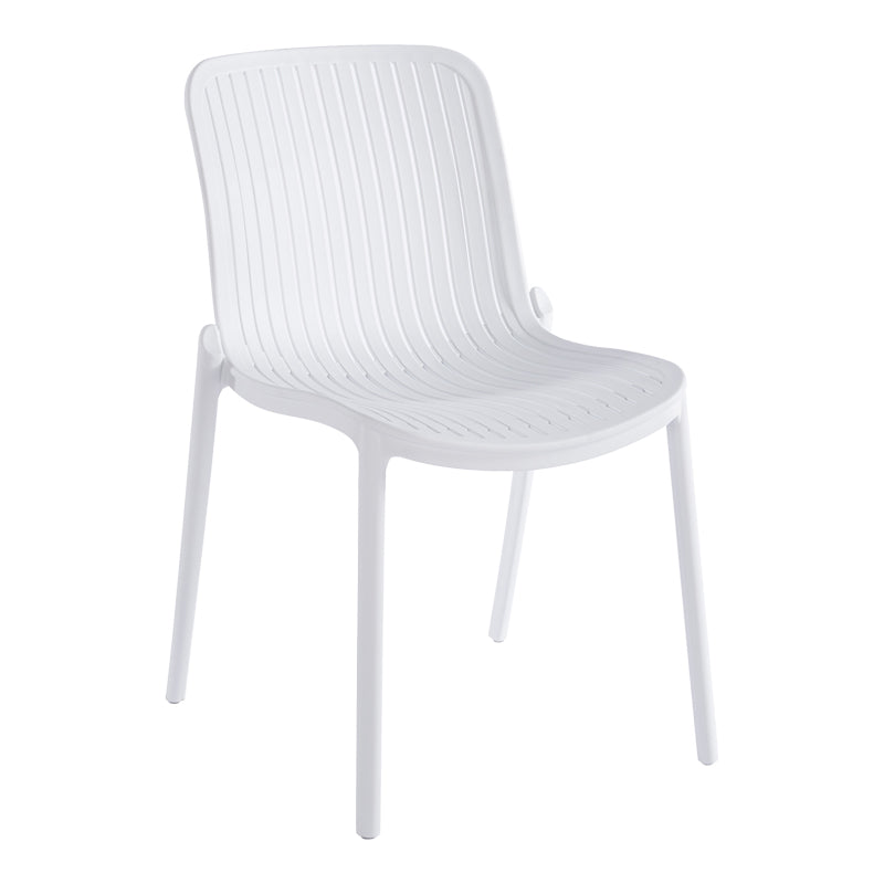 Καρέκλα Teragi στοιβαζόμενη  pp με UV protection λευκή 58x43.5x82εκ - Pakobazaar