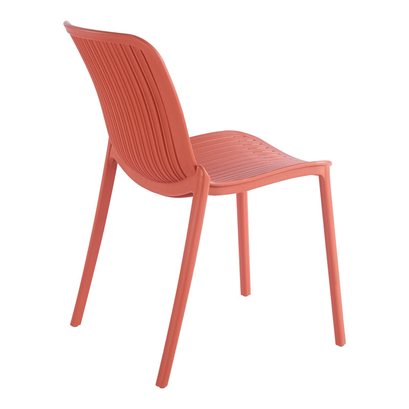 Καρέκλα Teragi στοιβαζόμενη  pp με UV protection terracotta 58x43.5x82εκ - Pakobazaar