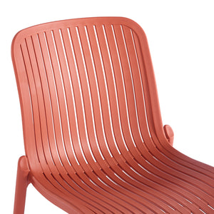 Καρέκλα Teragi στοιβαζόμενη  pp με UV protection terracotta 58x43.5x82εκ - Pakobazaar