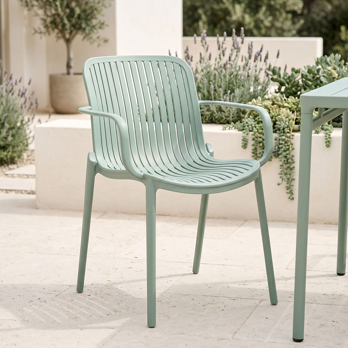 Πολυθρόνα Teragi στοιβαζόμενη  pp με UV protection μέντα 59x57x82εκ - Pakobazaar