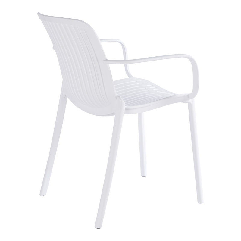 Πολυθρόνα Teragi στοιβαζόμενη  pp με UV protection λευκή 59x57x82εκ - Pakobazaar