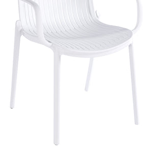 Πολυθρόνα Teragi στοιβαζόμενη  pp με UV protection λευκή 59x57x82εκ - Pakobazaar