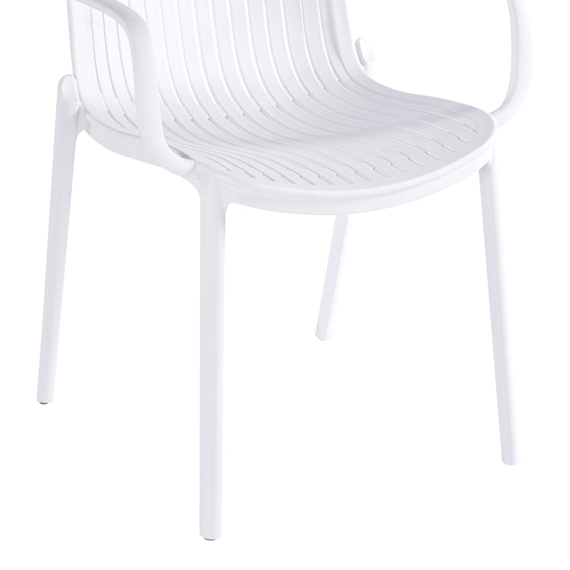 Πολυθρόνα Teragi στοιβαζόμενη  pp με UV protection λευκή 59x57x82εκ - Pakobazaar