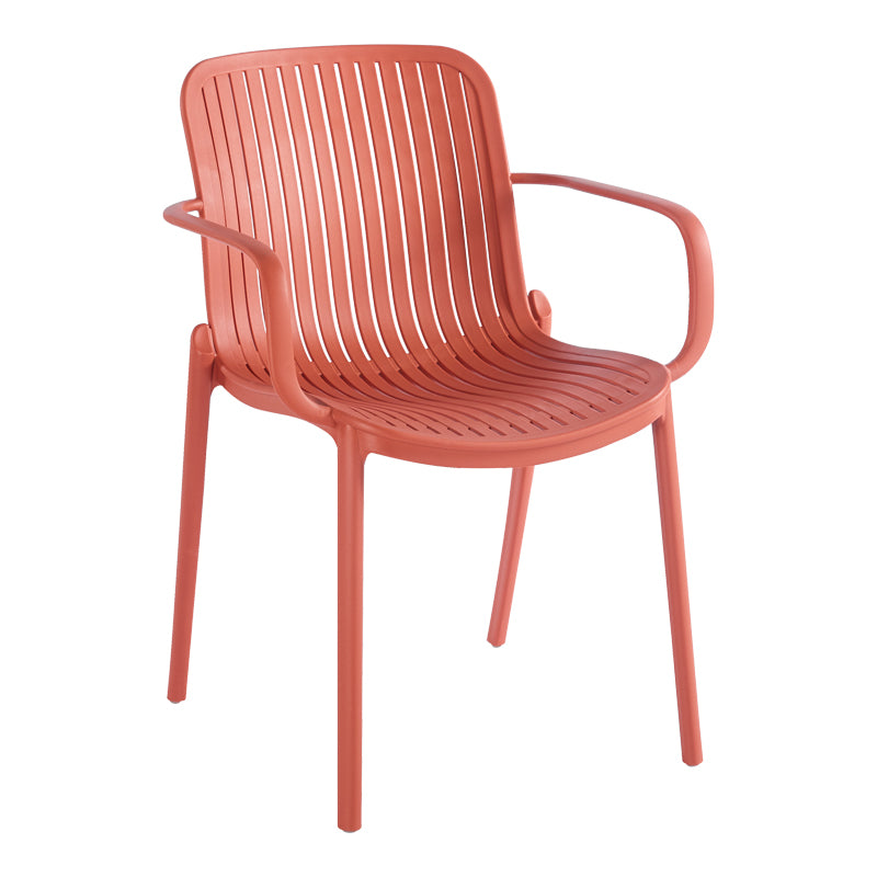 Πολυθρόνα Teragi στοιβαζόμενη  pp με UV protection terracotta 59x57x82εκ - Pakobazaar