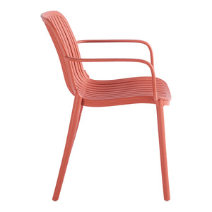Πολυθρόνα Teragi στοιβαζόμενη  pp με UV protection terracotta 59x57x82εκ - Pakobazaar