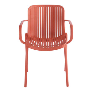 Πολυθρόνα Teragi στοιβαζόμενη  pp με UV protection terracotta 59x57x82εκ - Pakobazaar