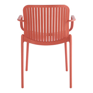 Πολυθρόνα Teragi στοιβαζόμενη  pp με UV protection terracotta 59x57x82εκ - Pakobazaar